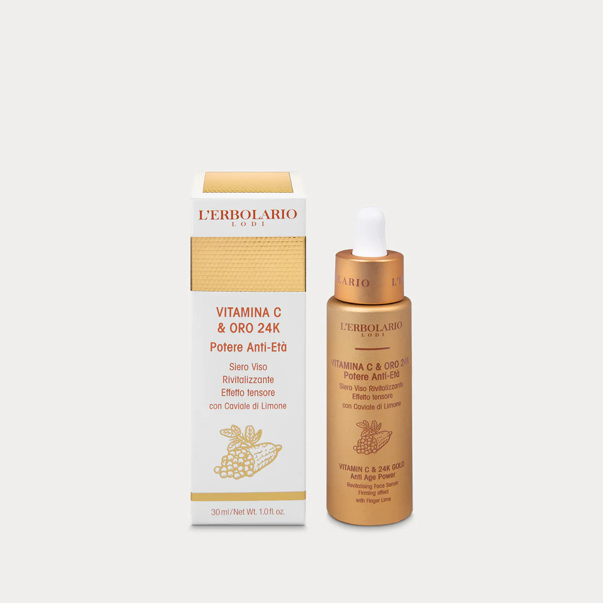Siero Viso Vitamina C & Oro 24K – Potere Anti-Età