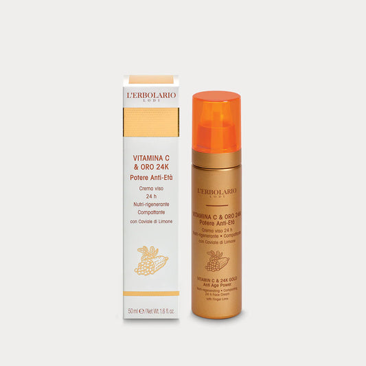 Crema Viso Vitamina C & Oro 24K – Potere Anti-Età (24h)