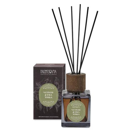 Nasoterapia Vetiver e Fava Tonka Diffusore con Bastoncini