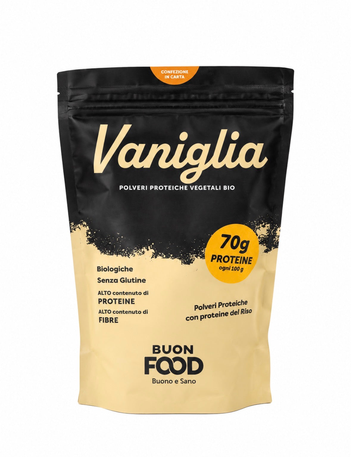 Proteine Vegetali Bio al Cacao o Vaniglia – 75% Proteine